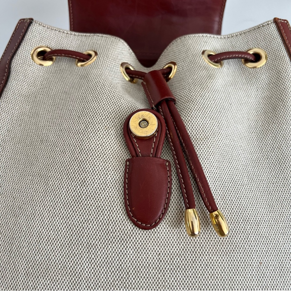 Vintage Bally Leather & canvas backpack - Picture 7 of 10